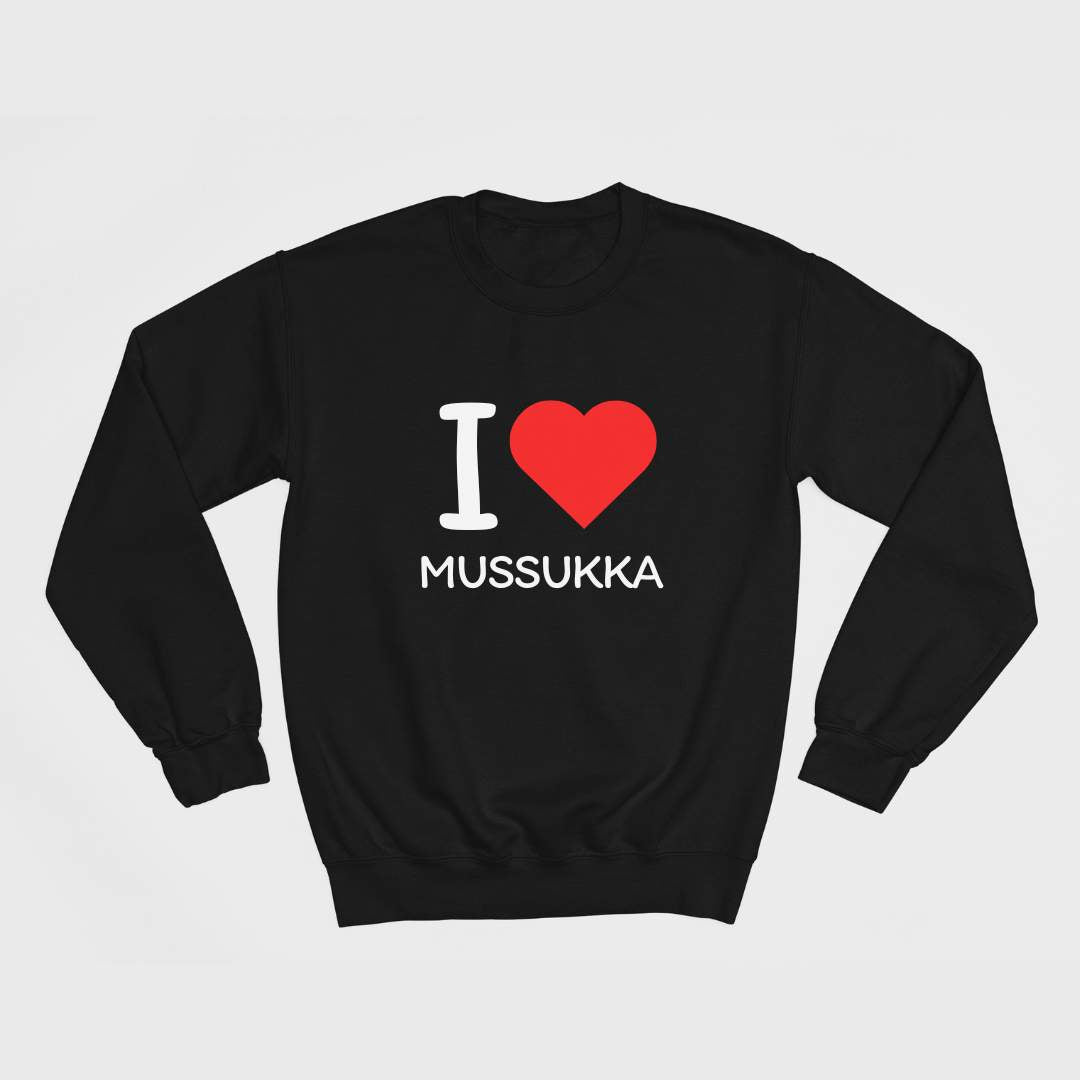 Collegepaita tekstillä - I Love X