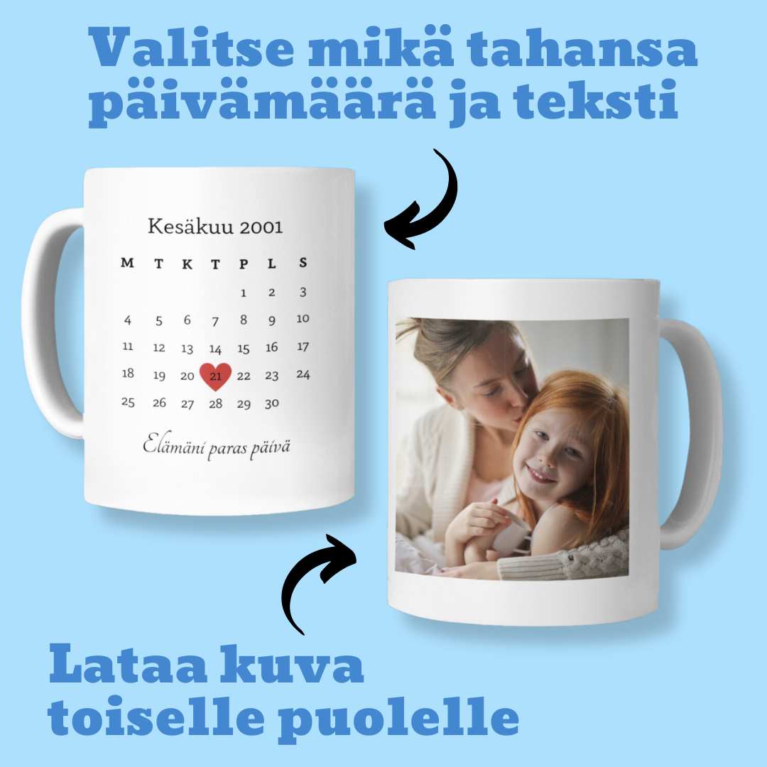 Muki - Omalla kuvalla ja päivämäärällä