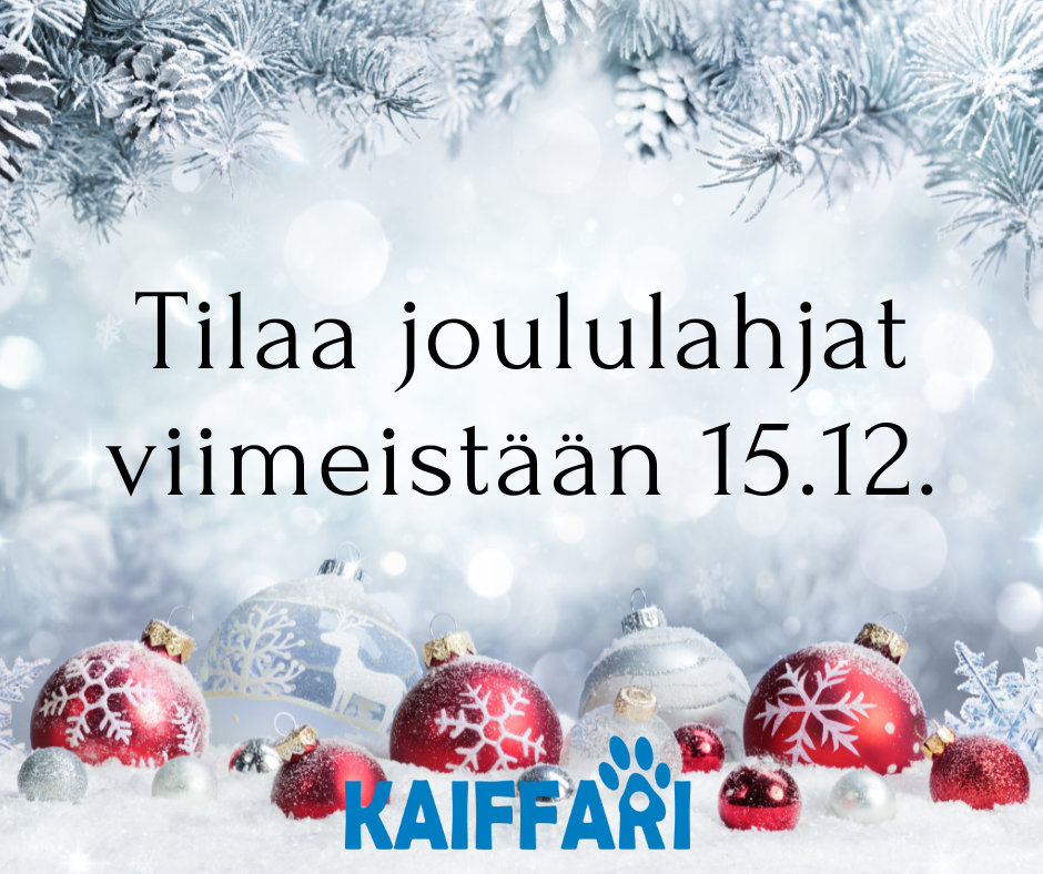 Joululahjojen viimeinen tilauspäivä 15.12.